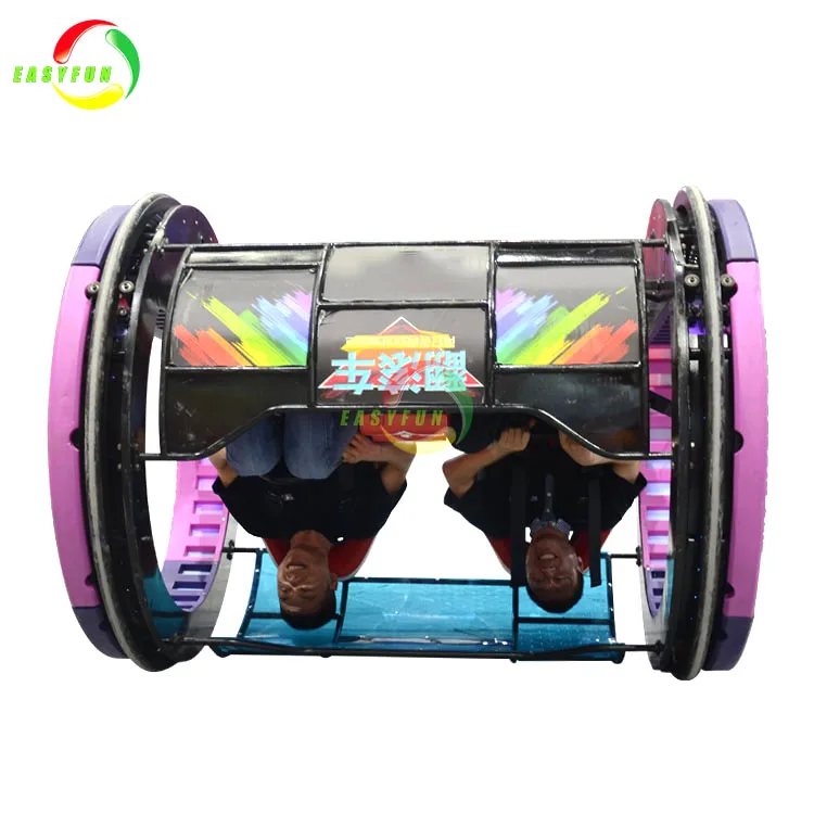Easyfun Double Player Amusement Park Rides Remote Control 360 Degree Happy Rolling Car