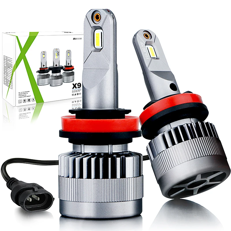 BULBTEK X9 H11 led headlight bulb factory bt auto led headlight bulb suppliers h8 h9 h11 headlight bulb manufacturer