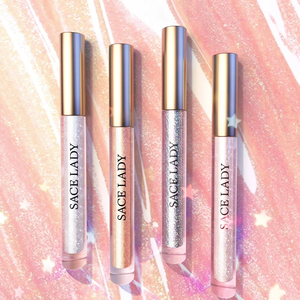 SACE LADY Liquid Eyeshadow Highly Pigmented Waterproof Glitter Eyeshadow 4 Colors Private Label Eye Make-up