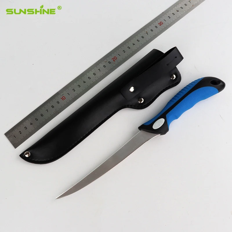 SUNSHINE Japanese 165mm Slicing Sashimi Knife Sakimaru Sushi Knives Stainless Steel Sushi boning Knife With TPR Handle