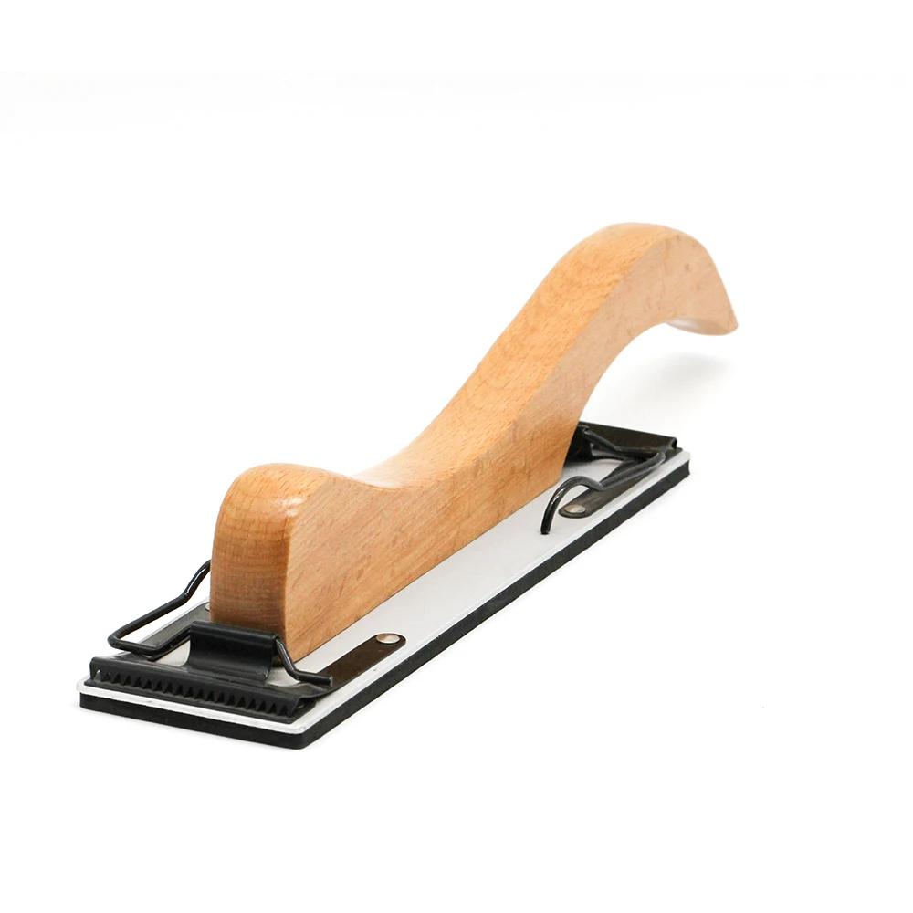 Auto Body Hand Sander Wooden Handle Sander with Sandpaper for Auto Body Repair