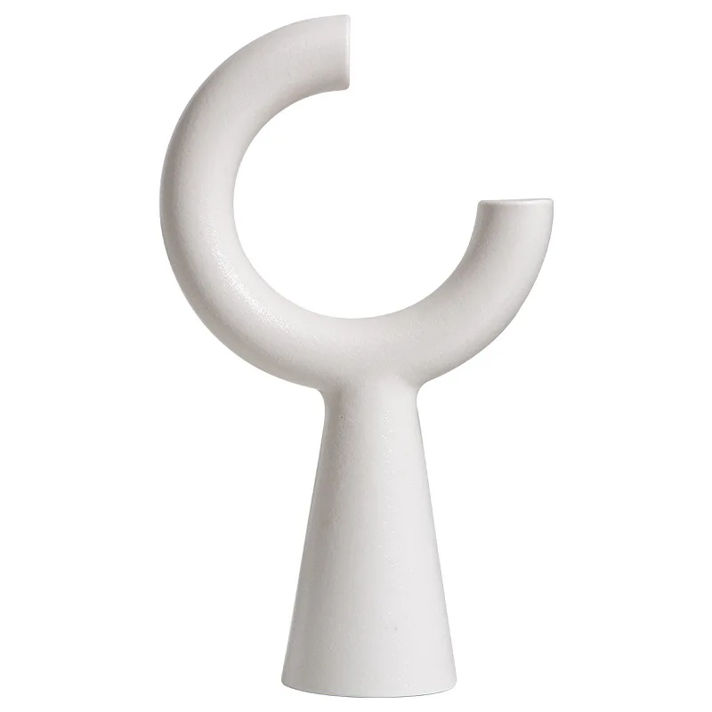 nordic ins modern decorative home accessories decoration vase set ceramic art crafts vase white ceramic flower vase