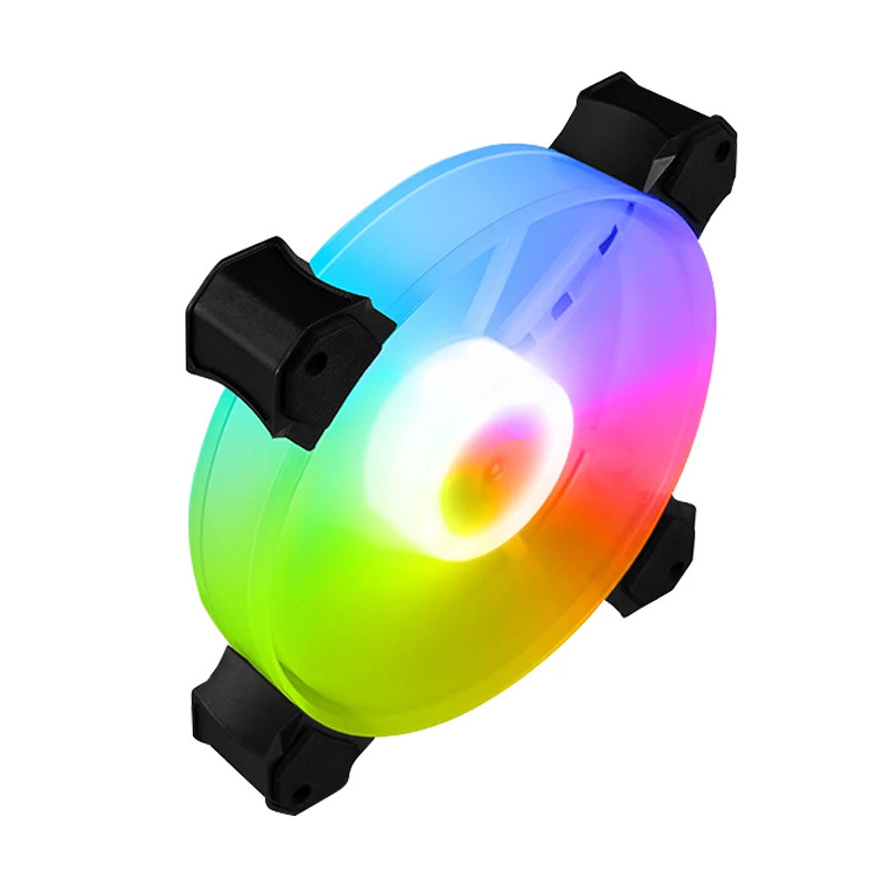 RGB-Lufter 120mm Molex 4 pin DC12 120*120*25 Cooling Fan Fernbedienung Einstellbar Geschwindigkeit PC-Gehause Computer Case Fan