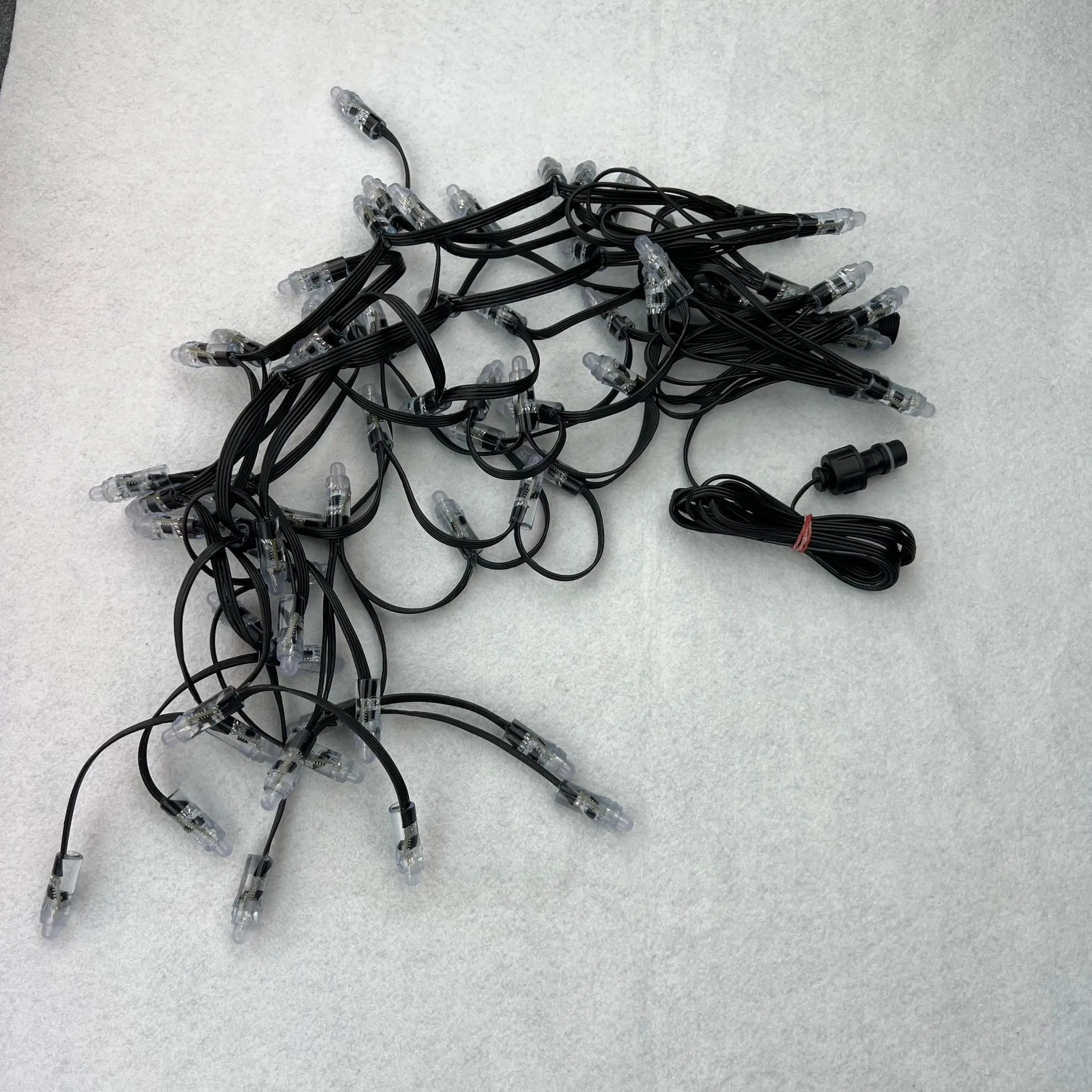 50/60/70/80/100 pixel stake nodes (Peace family),DC12V 12mm WS2811,5/6/7/8/10 pixel nodes*10 clusters,3 foot spacing