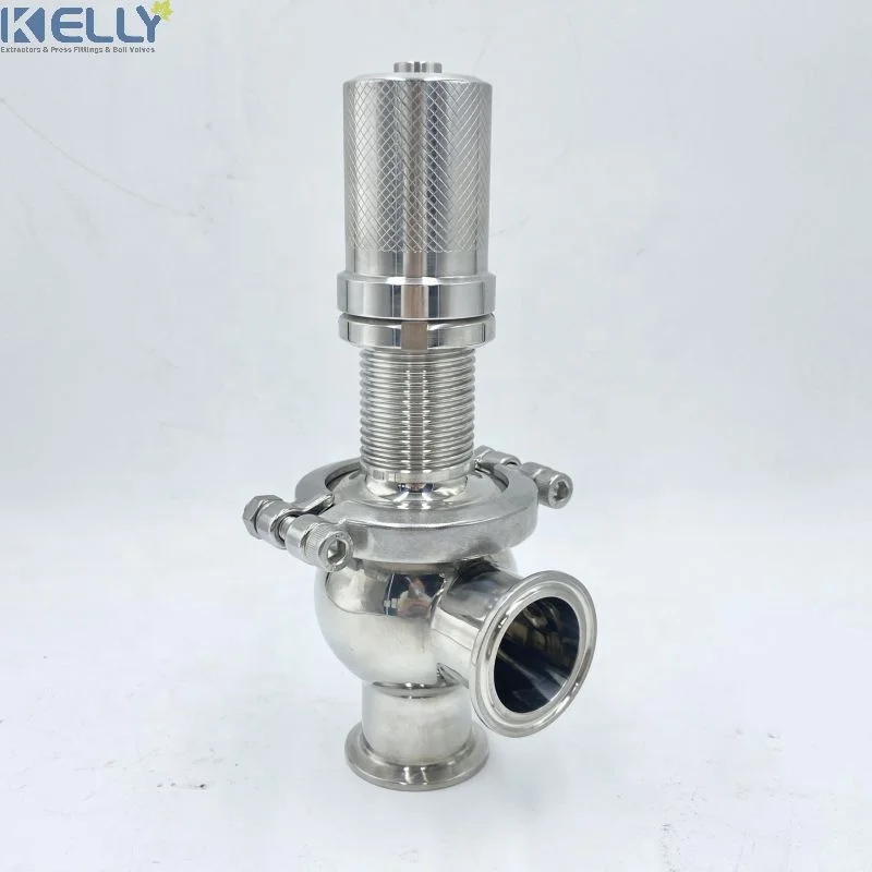 11/2inch Adjustable 0-10 Bar Sanitary Tri Clamp Safety Valve  304 Stainless Steel