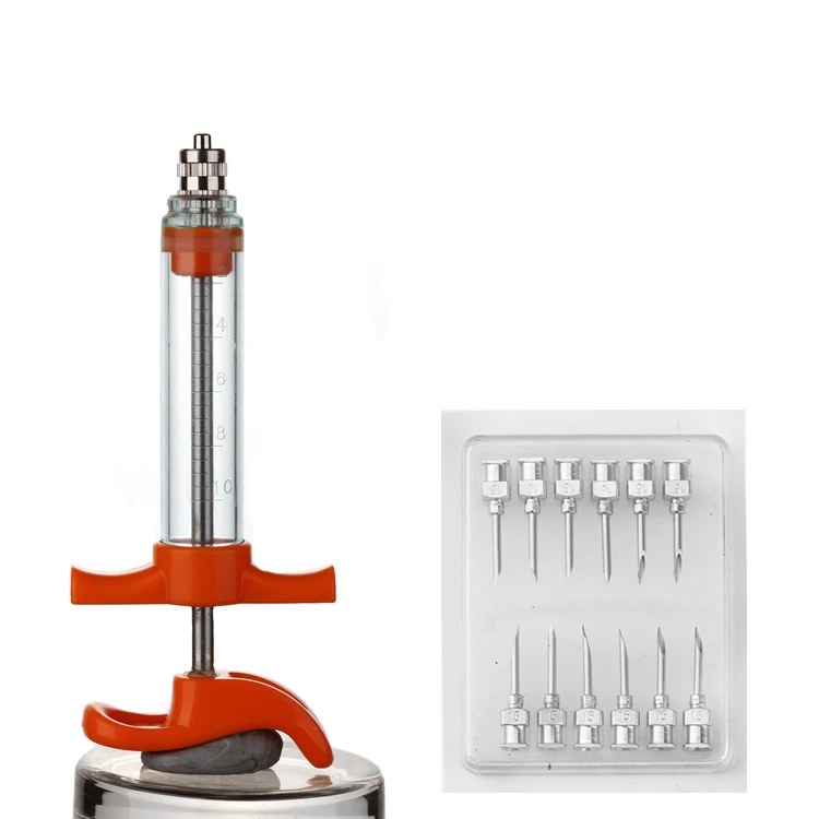 
Injection Stainless Stee Plastic Veterinary Syringe And Needle Reusable For Birds 