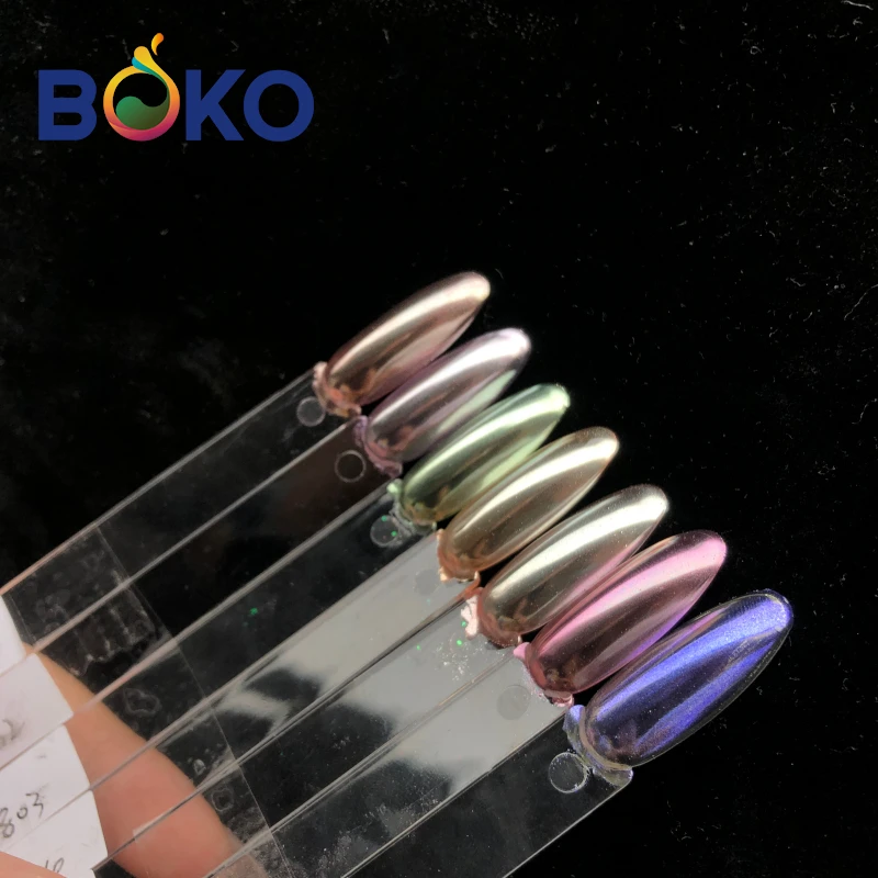 BOKO NEW Moonlight Nail Glitter Pigment Chrome Coating Mirror Effect Aurora Silk Moonlight Powder