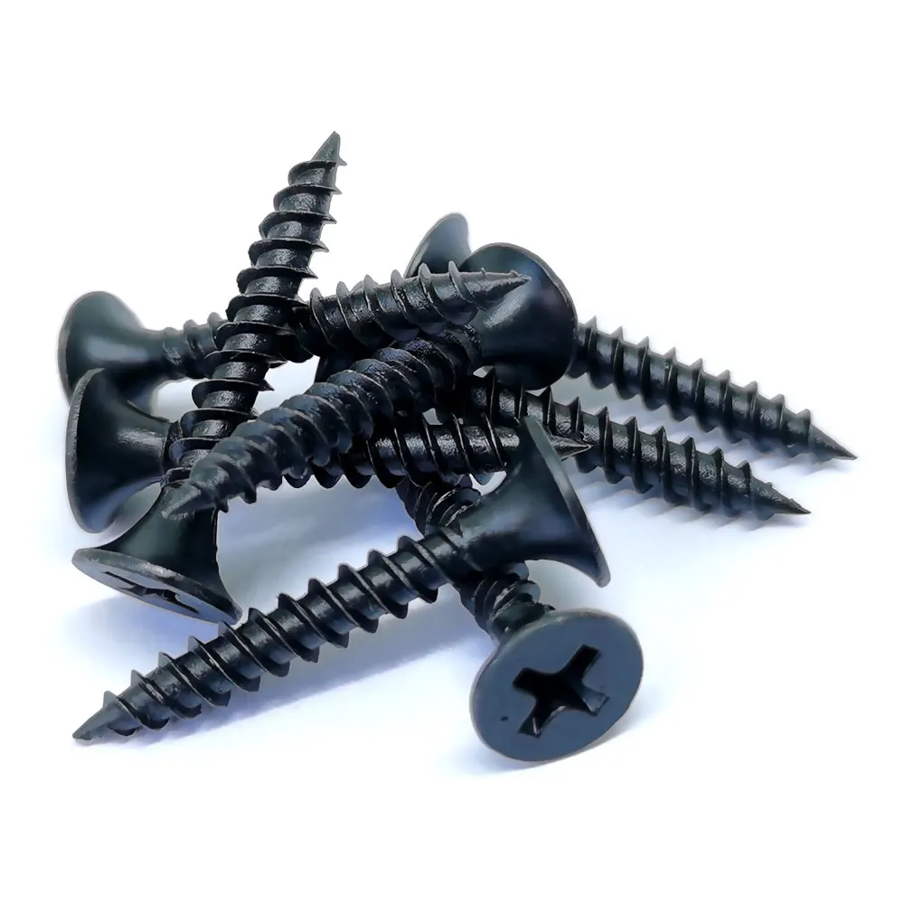 Plastic Box Bucket Bugle Head Oxide Black Screw for Drywall Metal Wood
