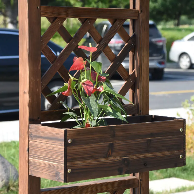 Antiseptic wood pavilions outdoor ornamental shelf Grape trellery garden fence