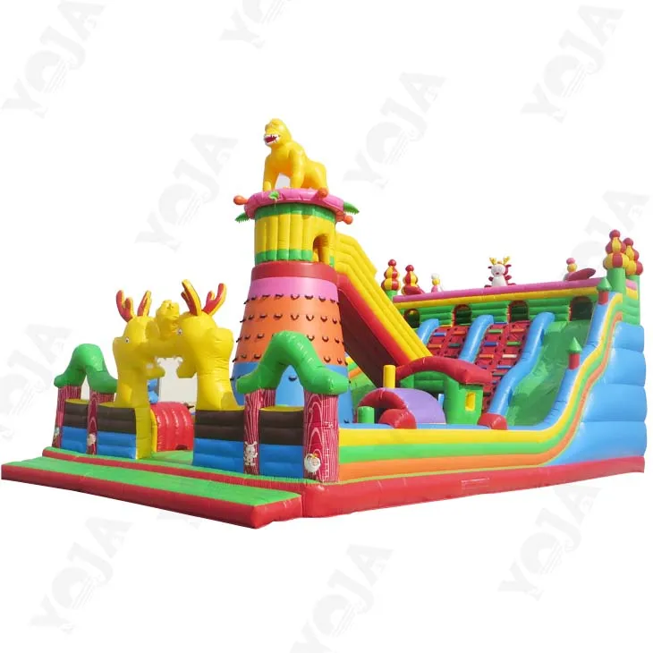 Indoor Best Inflatable Jungle Animal Funcity Inflatable Amusement Parks Funcity Inflatable Playground Sport Games For Kids
