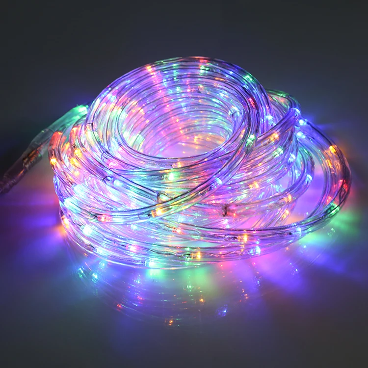 Colorful Round Two Wire 24v Led Neon Flex Rope Lights Outdoor Outdoor / Wedding / Party Christmas / Garden / Pub IP44 220 -20-40