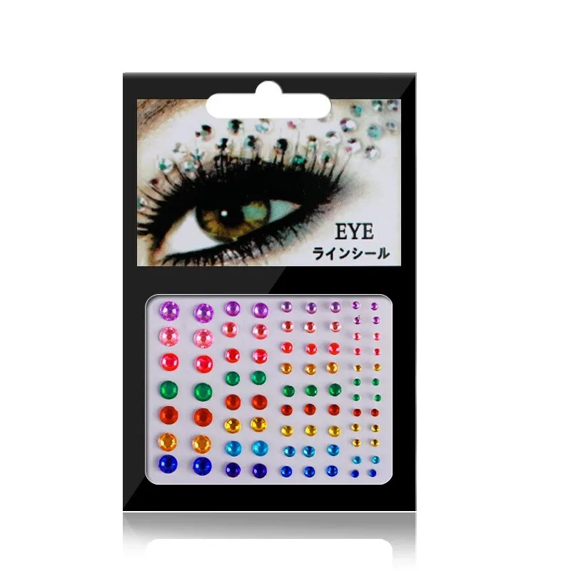 Ювелирные наклейки для глаз цветной макияж акриловая наклейка «сделай сам» бровей тату-наклейка