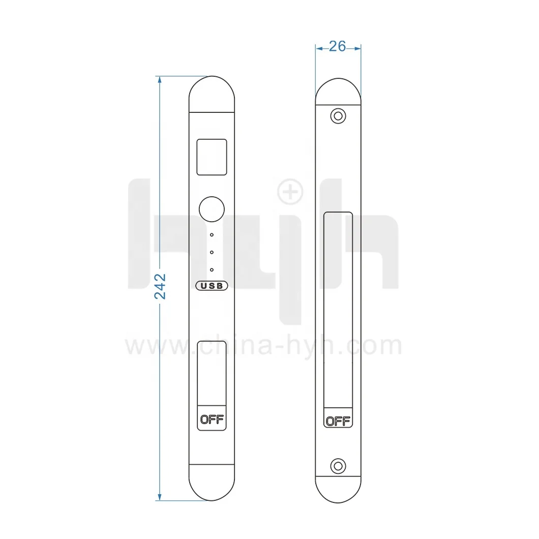 Guangdong-hyh hardware High Security Electronic Smart Fingerprint Tuya App Window and Sliding Door Smart Lock For Office