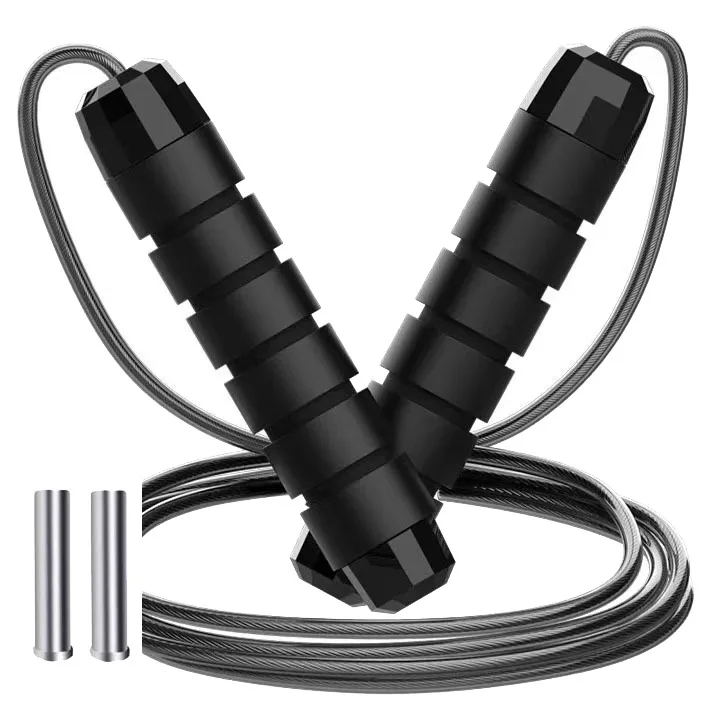 High quality Tangle-Free Rapid Speed weighted jump rope with Ball Bearings for adults Kids, Adjustable Jump Rope for Fitness