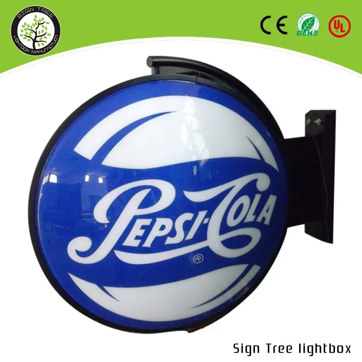 
Outdoor turning board lightbox advertising round rotating led sign 3d acrylic light box 