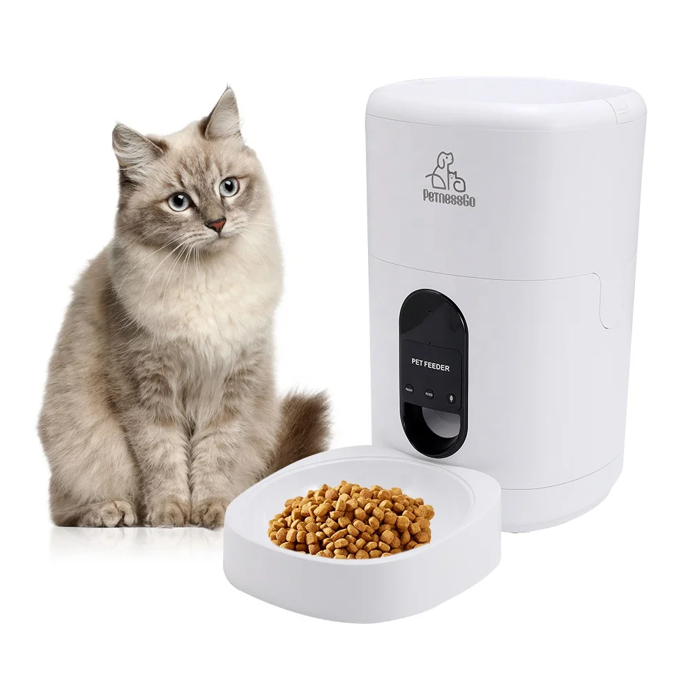 2021 New Wholesale Automatic Cat Feeder Pet Wifi App Smart Auto Pet Feeder Dispensers for Cats and Small Dogs 4L 6L ABS FCC CE
