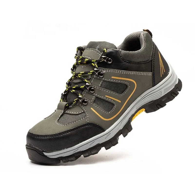 Anti slip oil acid resistant soft rubber sole ppe protection puncture proof sports safety shoes with steel toe