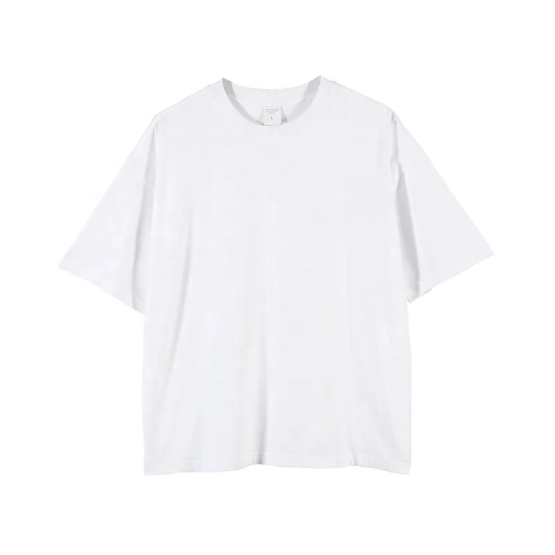 
High Quality OEM ODM Drop Shoulder T-Shirts White Tshirt 100% Cotton T Shirt 