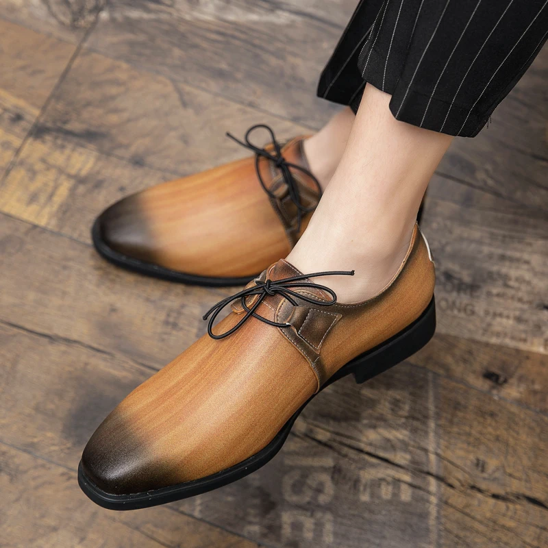 Zapatos De hombres Genuine Leather Loafers Formal Flats Shoes Moccasin Gommino Driving Business Dress Shoes For Men