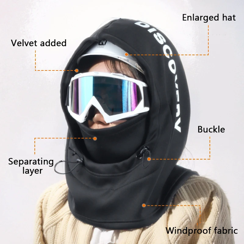Sport Neck Full Face mask Thermal Ski Training Windproof custom Fleece Hood winter warm hats for men and women