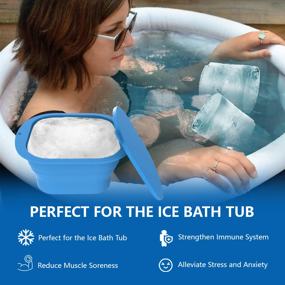 Wholesale Large Scale Silicone Ice Block Mold Bpa Free 8lb Extra Large Ice Bath Mold for Ice Bath