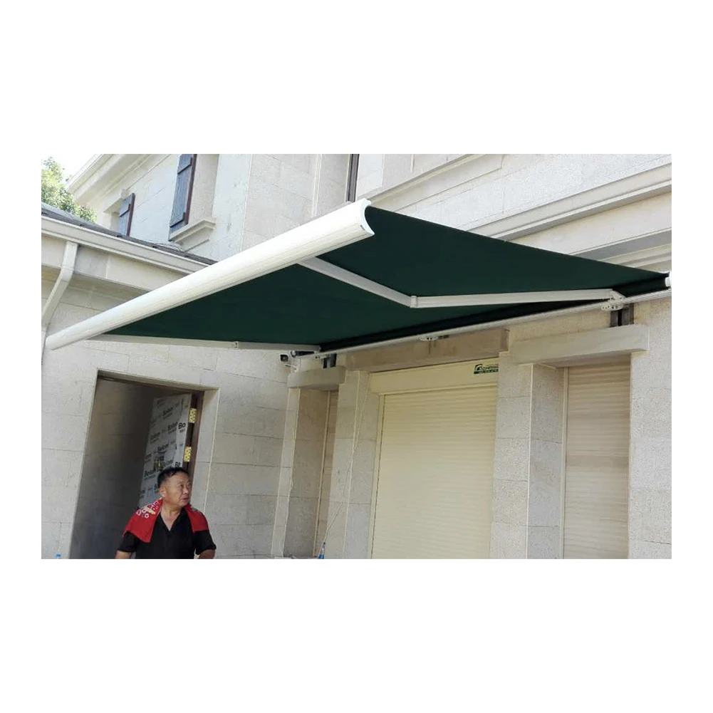 Aluminum Folding Arm Awning Motorized Retractable Awnings Full Cassette Awning 4x3m 5x3m 4x2m 3x2m