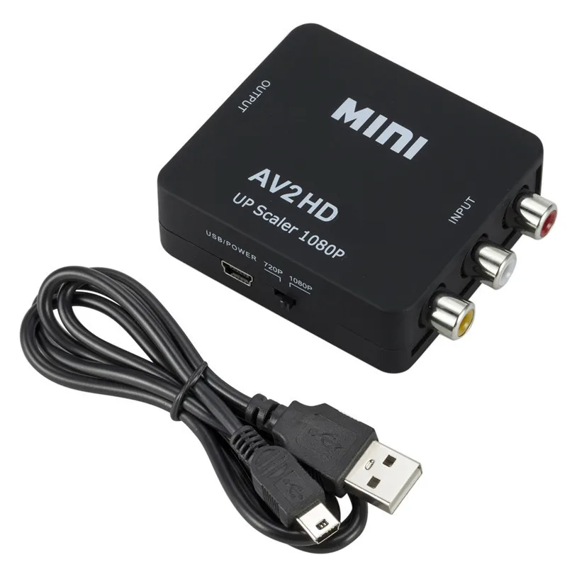 High Quality Tv Laptop 1080p Av To Hdtv Video Audio Adapter Converter With Usb Charge Cable