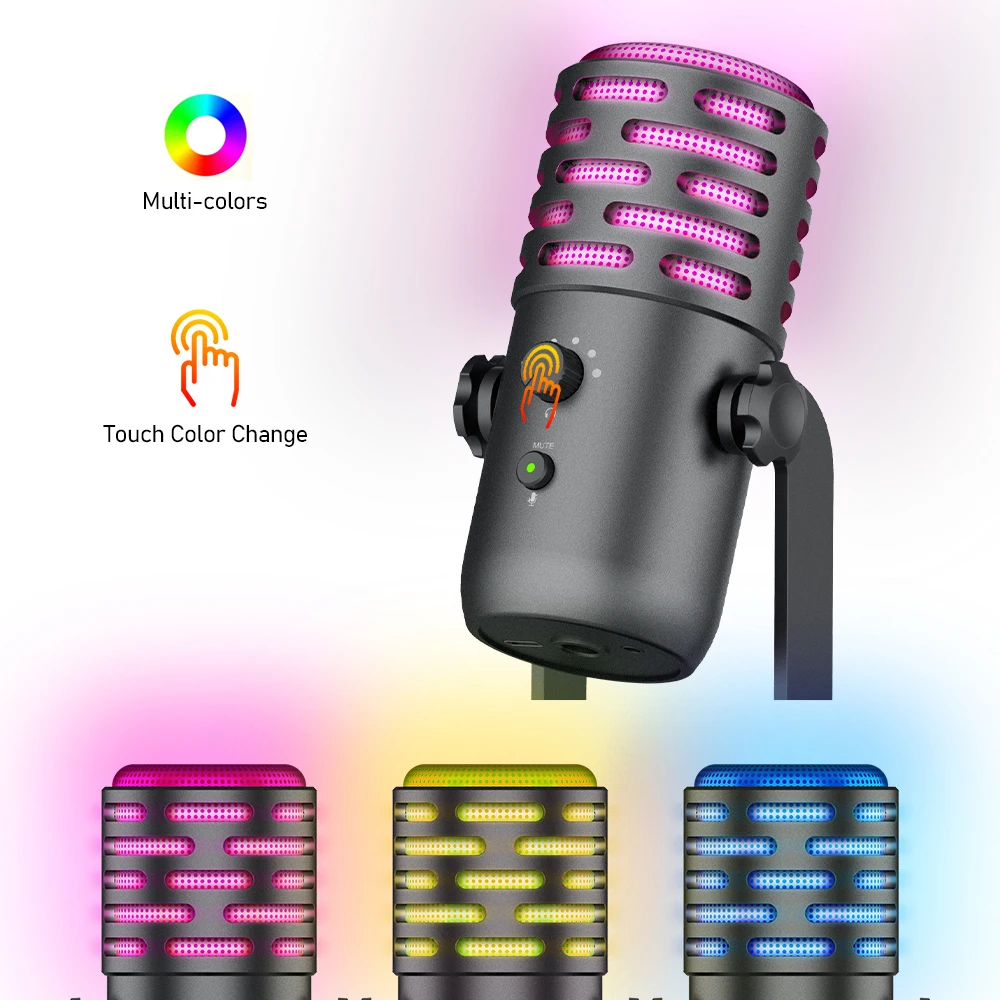 Microphone Condenser Rode 24bit 20Hz - 16KHz Hight Sensitivity Long Pick Up Range Echo Mixer Microphone