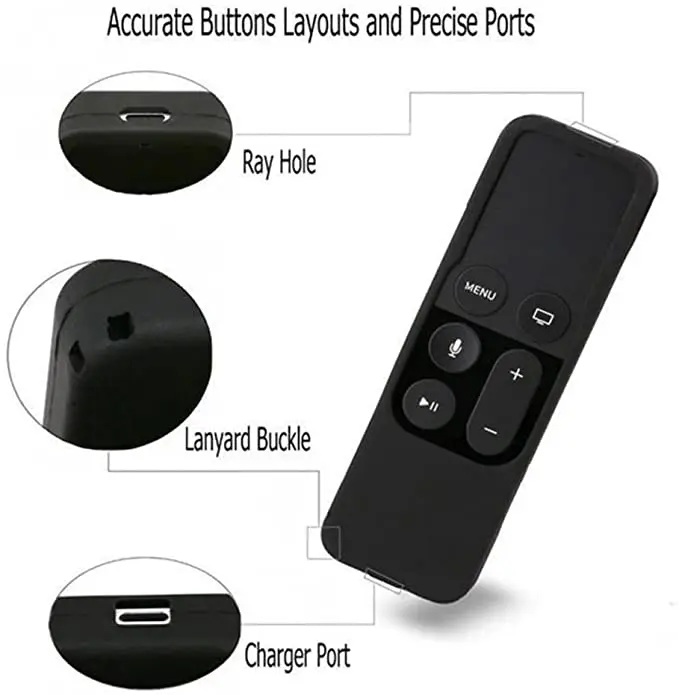 Silicone Shock Proof  TV 4th Generation Remote Cover Remote Case