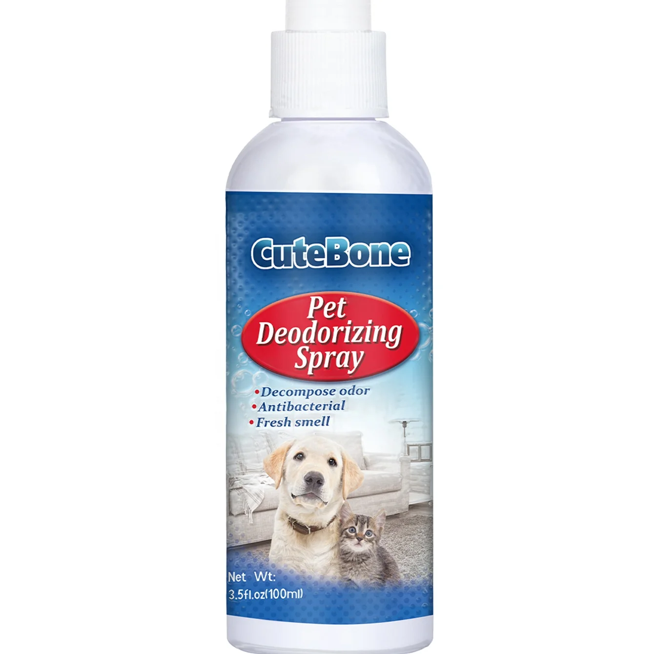 CuteBone Customized Pet Deodorant Spray for Carpet and Sofa Pet Deodorizer Spray Dog Cat Deodorizer Spray