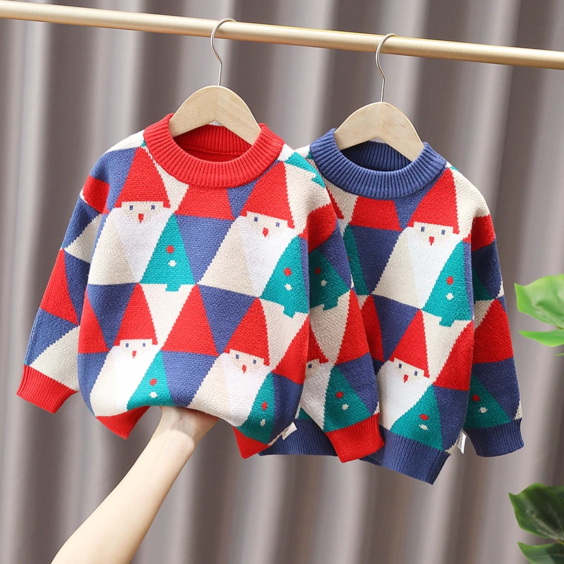 2024 = 5 Модная трикотажная юбка для детей осенний и комплект из двух предметов девочек стильный Теплый вязаный свитер