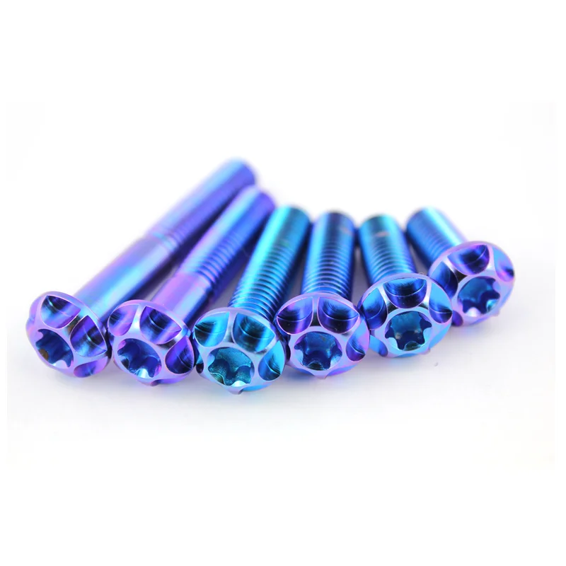 m8*12/16/20/25/30/35/50mm Gr5 Ti-6AL-4V titanium disc bolts for motorcycle modification
