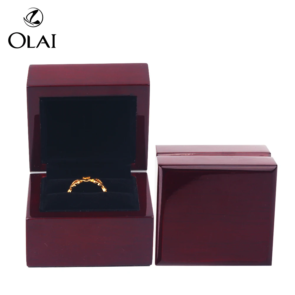Jewelry Box  Packaging Wooden Jewelry Boxes With Logo Velvet Jewelry  Ring Boxes With Logo