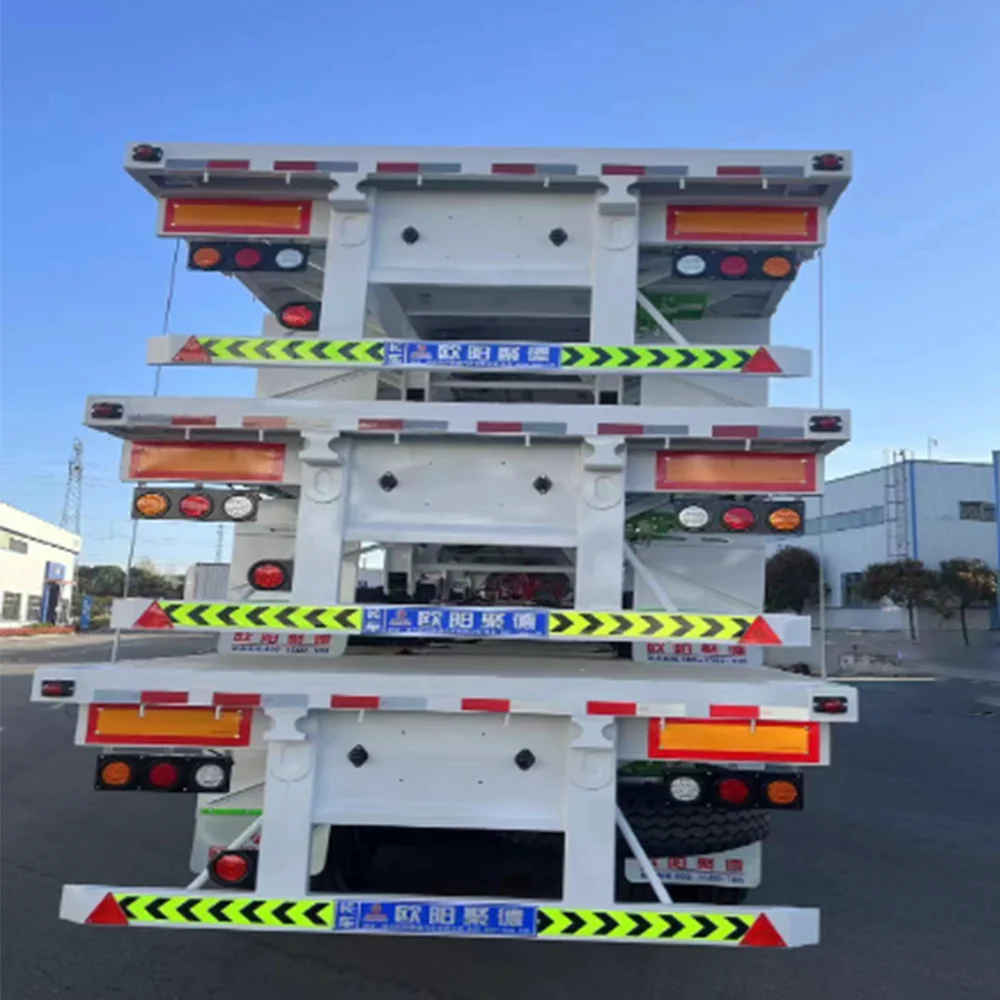 OYJD Truck Super Mini Flatbed Carcc Container 20Ft 15 Meters Flatbed 4X4 Car Truck Semi Trailer Flatbed Trailer 40 Ft