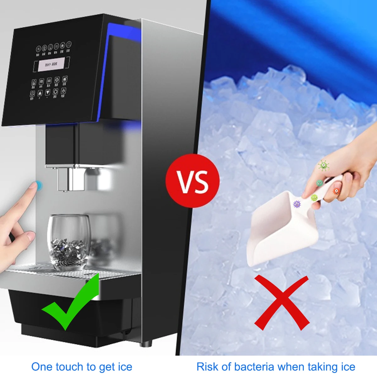 cheap restaurant 25kg automatic industrial commercial rapid block ice ball cube maker machine dispenser with water dispenser