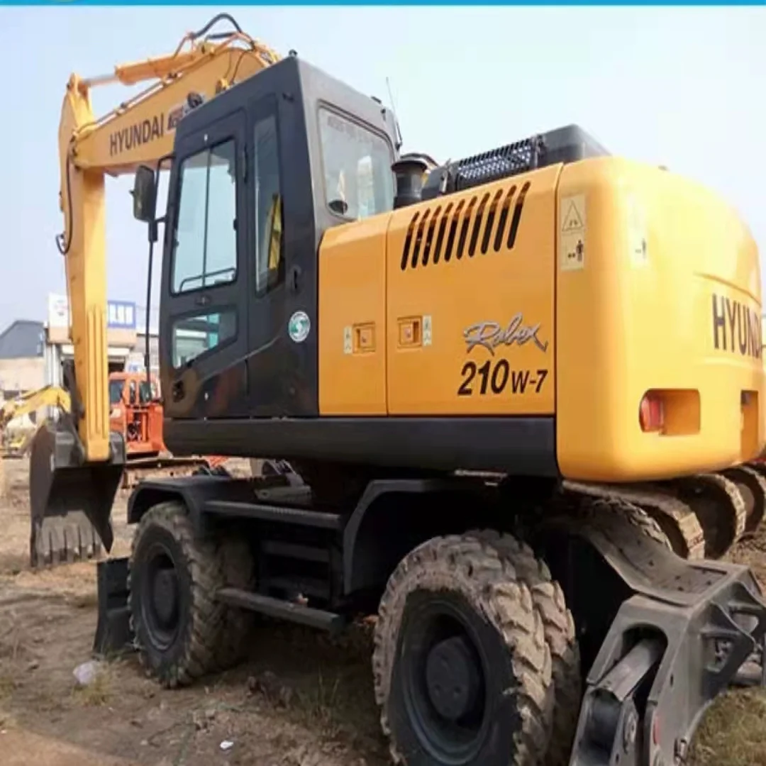 21ton used korean excavator Hyundai210w-9 for sale /second hand wheeled excavator Hyundai 210w-9
