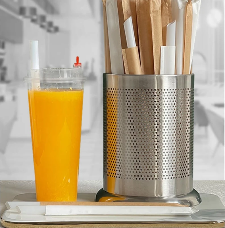 Colorful Compostable PLA Straws Eco-Friendly Disposable 230cm Straws Home Travel Camping Bar Party Use straws individually wrap