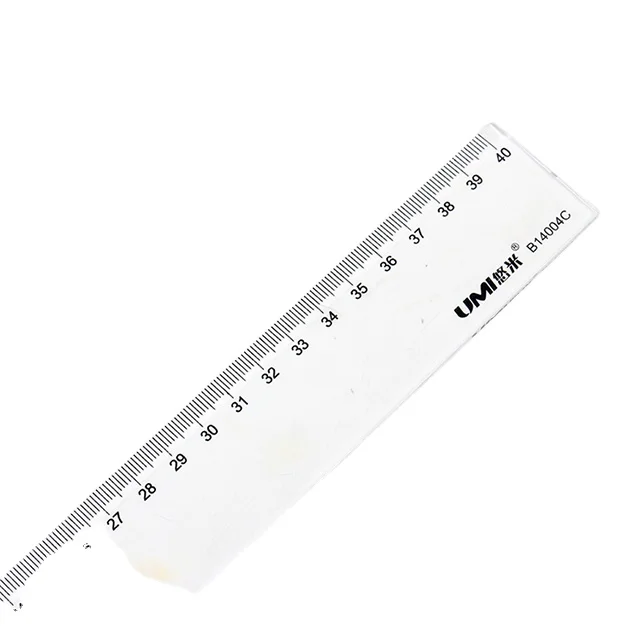 UMI канцтовары школа и офис 40x3 см прозрачная пластиковая линейка