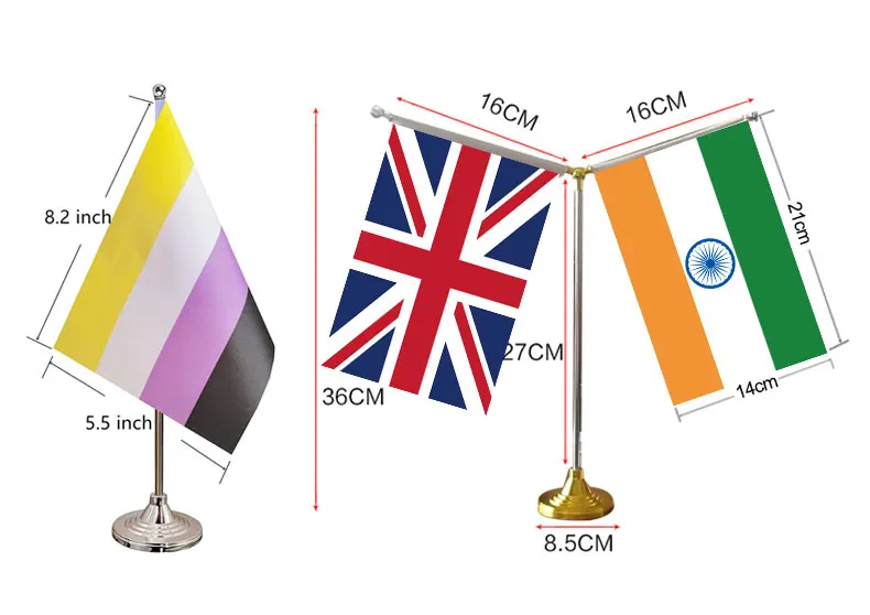 Factory Direct promotional product desk flag 100%polyester custom Ukrainian Ukraine desk flag