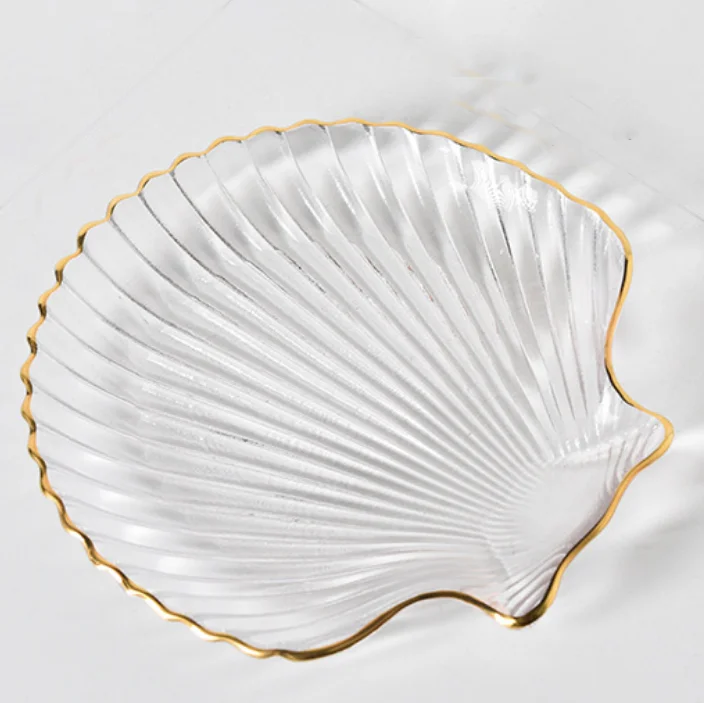 seashell  glass dish thickened fruit plate