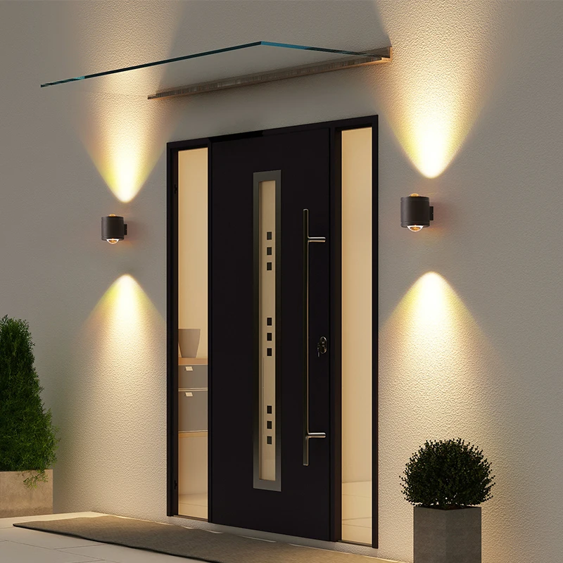 IP65 wall surface LED outdoor wall lamp up and down modern wall corner flood sunset light