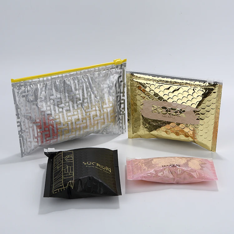Custom Small Mailing Jewelry Cosmetic Plastic Zipper Bag Reusable Frosted Packaging Zip Lock