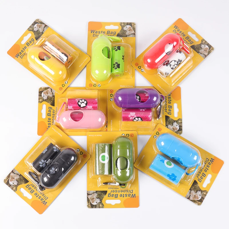 Pet Supplies Dog Garbage Bag Capsule Dispenser Poop bags Biodegradable Eco Friendly Pet Dog Poop Waste Bag Set