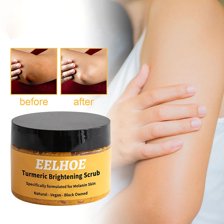 Organic Private Label Natural Bath Salts Brightening Face Scrub Exfoliating Deep Cleansing Turmeric Body Scrub For Spa
