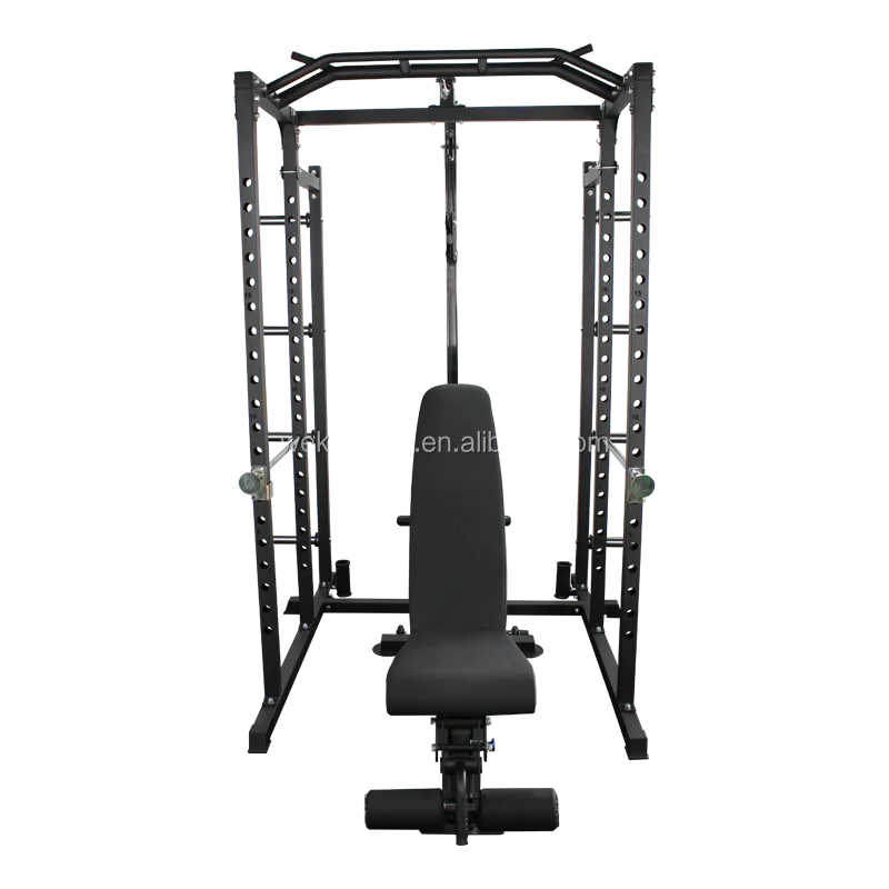 Commercial Adjustable Functional Trainer power gym equipment smith machine squat rack with lat pull down and Cable crossover