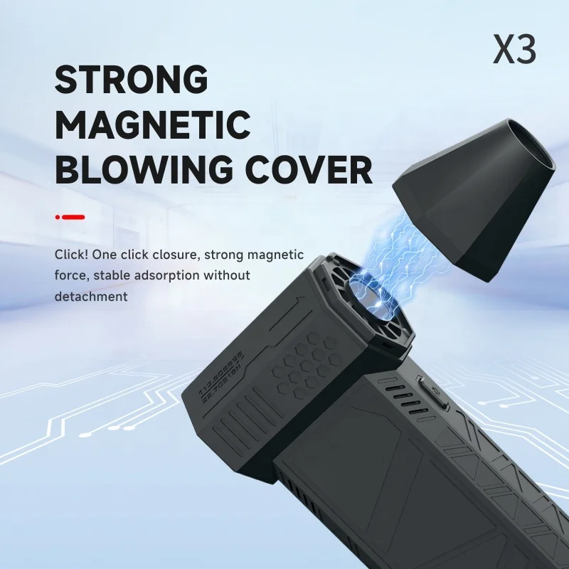 Compressed Air Duster - 130000RPM Electric Air Duster for Cleaning Keyboard&PC 3 Gears Adjustable Rechargeable  Blower