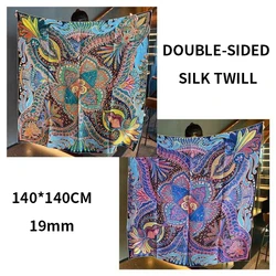 Custom Luxury Headband Silk Scarves Double Sided Satin Silk Scarf Square Silk Scarves From China