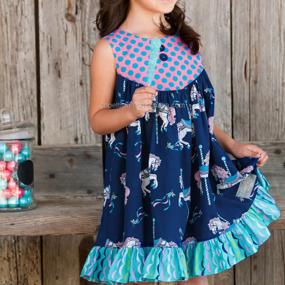 Hot fashion 2024 new arrival designer one piece party dress cheap high quality wholesale boutique baby clothes elegant dress