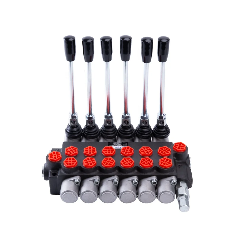 New Products 40L/min 6 levers P40 monoblock manual control hydraulic Directional Valve With lower Price