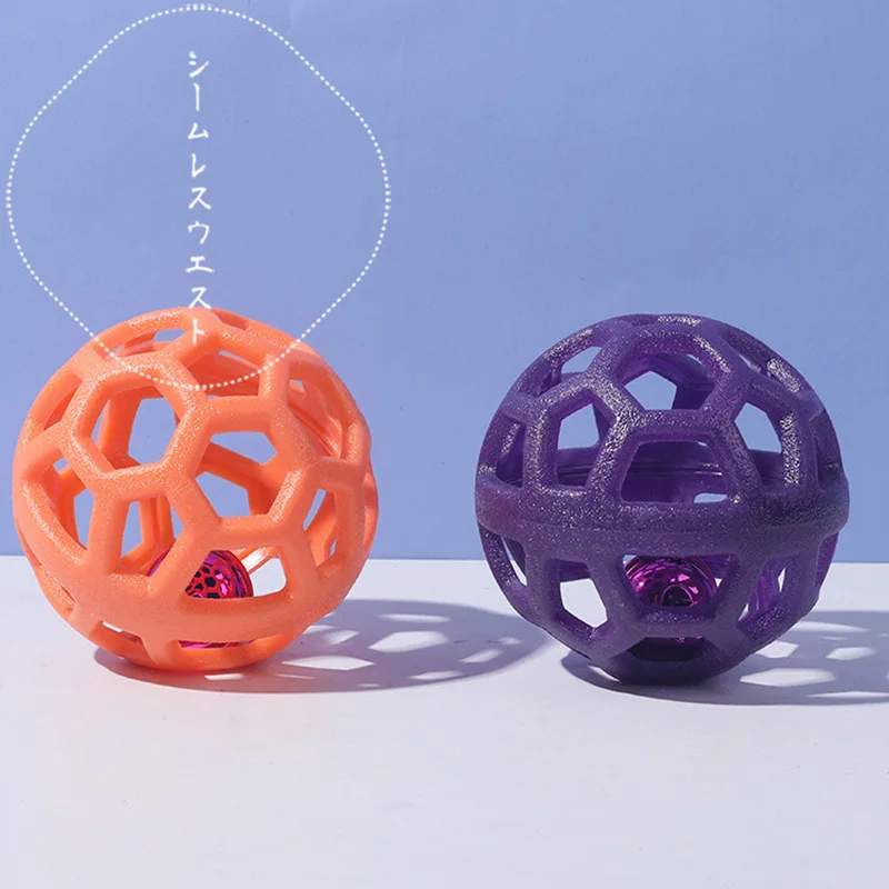 New Arrival Bell Ball High Quality Cat Dog Pet Toys Interactive Hollow Plastic Ball Factory